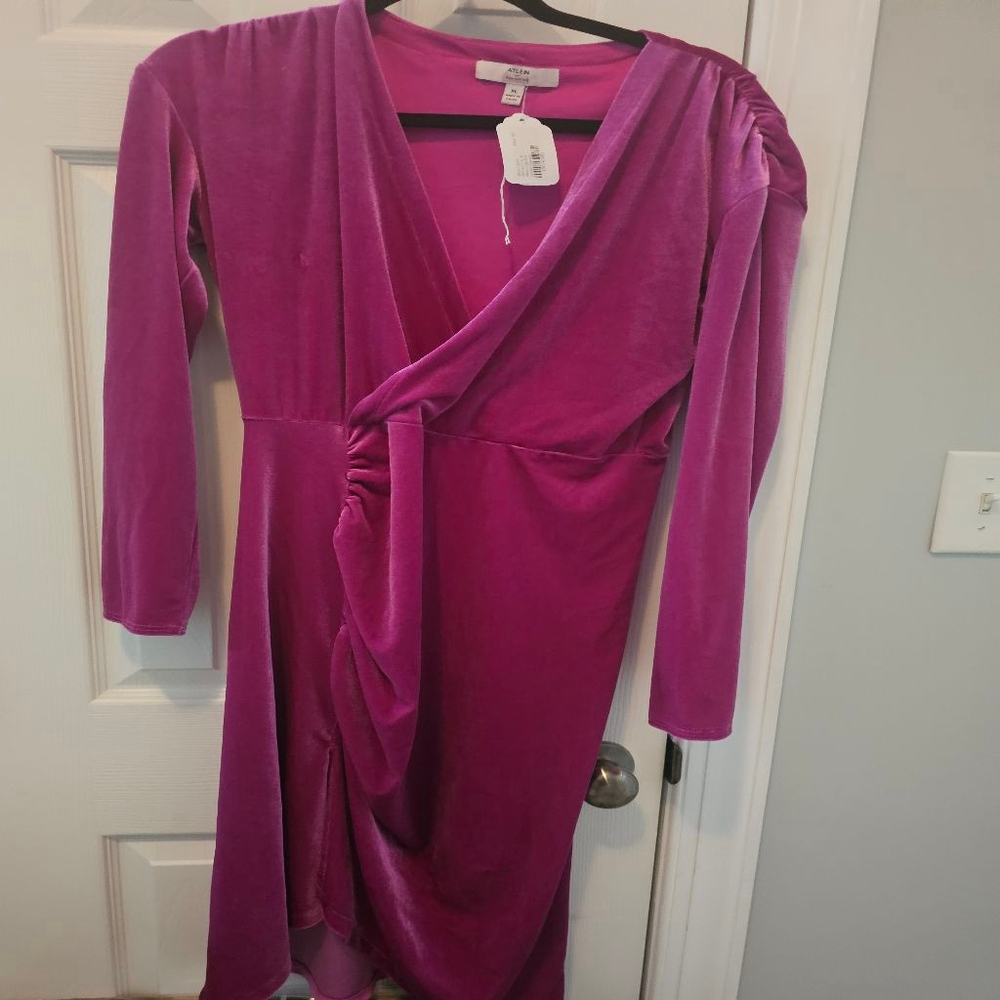 Women's Atlein Collective Fuchsia Long Sleeve Dress XL